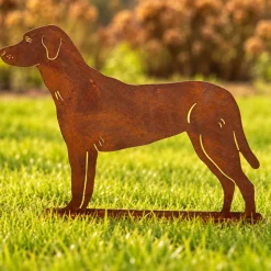 Animal de compagnie décoratif en métal rouillé (Chien debout)