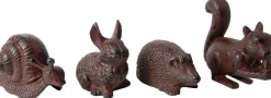 Animaux du jardin en fonte (Lot de 4) (S - 14,6 × 6,5 × 17,3 cm)