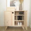 Armoire en pin brut 1 porte 2 tablettes Dinamic