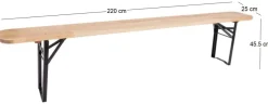 Banc de jardin pliable Brasserie (Unitaire)