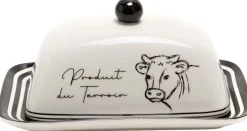 Beurrier en porcelaine Dolly