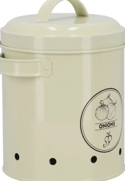 Boite de conservation en métal crème Garden (Oignons)