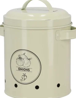 Boite de conservation en métal crème Garden (Oignons)