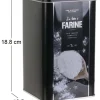Boite à farine en métal embossé