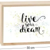 Boite lumineuse LED 30x20 cm (Live your dream)