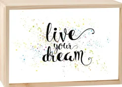 Boite lumineuse LED 30x20 cm (Live your dream)