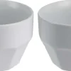 Bol en céramique Facette (Lot de 2) (Gris clair)