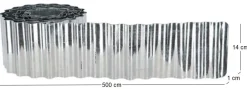 Bordure de pelouse en fer galvanisé ondulée 500 x 14 cm