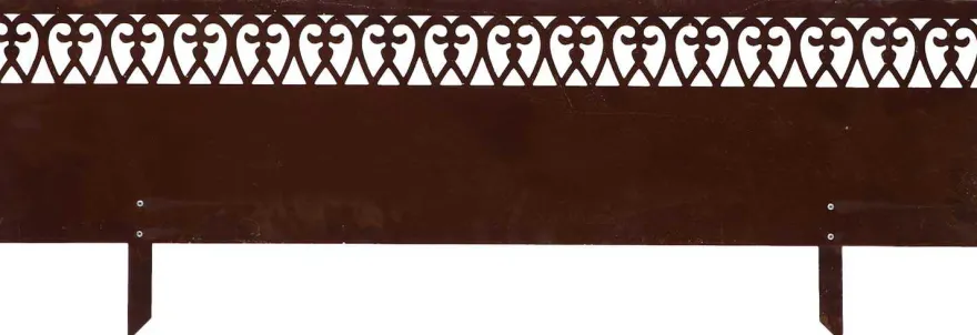 Bordure jardin haute en acier effet rouille (Volute)