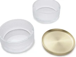 Boîte à bijoux verre couvercle laiton Tesora