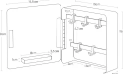 Boîte à clés magnétique Rin key box (Noir)