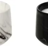 Bougie parfumée pot en dolomite effet marbre (Lot de 2) (8 x 11 cm)