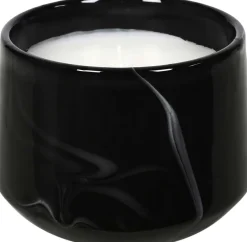 Bougie parfumée pot en dolomite effet marbre (Lot de 2) (8 x 11 cm)