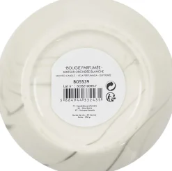 Bougie parfumée pot en dolomite effet marbre (Lot de 2) (8 x 11 cm)
