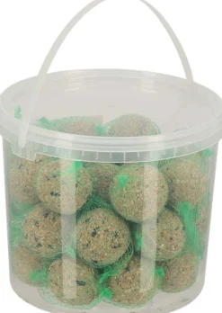 Boules de graisse avec filet dans un seau 30 pièces