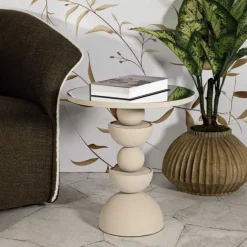 Bout de canapé avec plateau miroir Dune (45 x 49,5 cm)