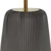 Bout de canapé en métal Egle 40 x 55 cm (Gris et Doré)
