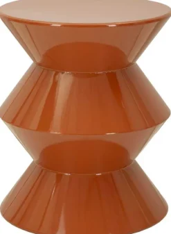 Bout de canapé en métal Zag 37.5 x 45 cm (Orange)