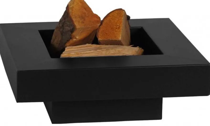 Brasero en acier peint plateau design (80 cm)