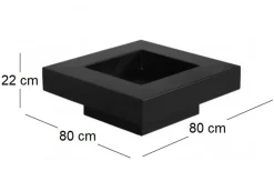 Brasero en acier peint plateau design (80 cm)