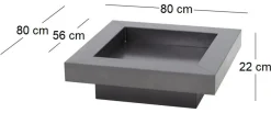 Brasero en acier plateau design (80 cm)