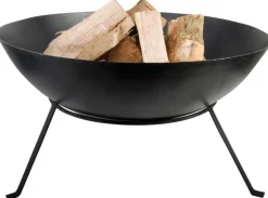 Brasero rond en métal sur pied (59 x 28 cm)