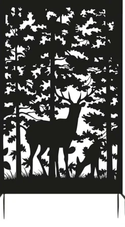 Brise vue treillis en fer (Motif cerf)