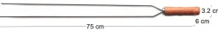 Brochette double en inox et bois Churrasco