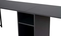 Bureau 2 places en aggloméré Twin (Anthracite, Noir)