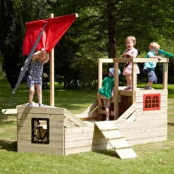 Cabane bateau pirate Galleon en bois