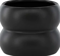 Cache pot Dapne 16x16x13 cm (Noir)