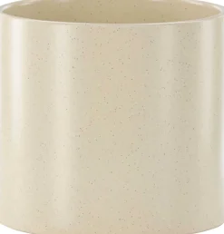 Cache pot en grès Sane 18x17cm (Beige)