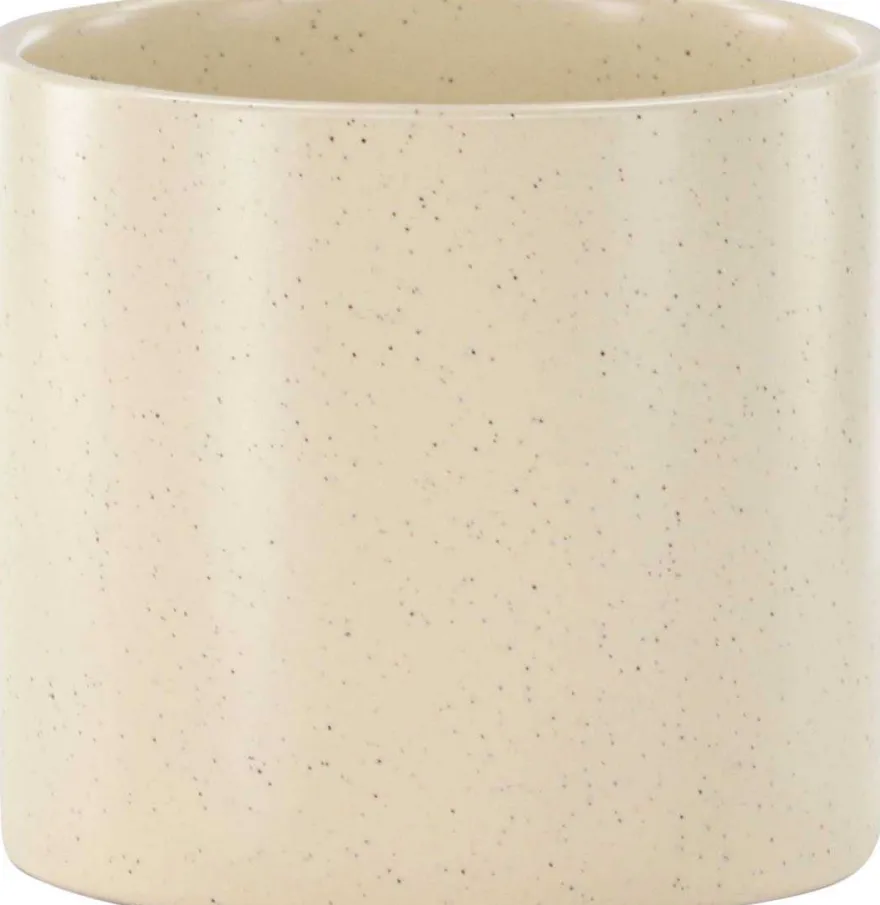 Cache pot en grès Sane 11x10 cm (Beige)