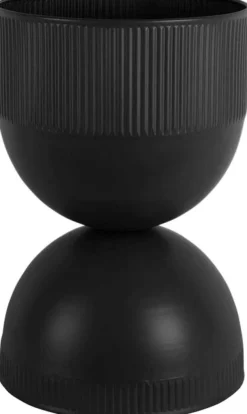 Cache pot en métal réversible Tonar (Noir - M)