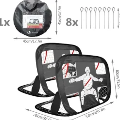 Cage de foot pliable 2 en 1 Newbie 120 x 90 cm