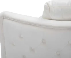 Canapé en tissu Bucarest 127 x 74 x 71 cm (Crème)