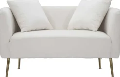 Canapé en tissu Bucarest 127 x 74 x 71 cm (Crème)