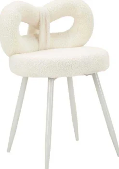 Chaise en tissu éponge Ilary 40 x 67 cm (Blanc)