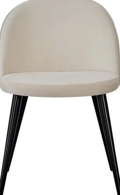 Chaise en velours avec pieds en acier Velvet (Lot de 4)
