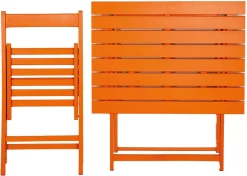 Chaise pliante en bois (Orange)
