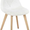 Chaise scandinave patchwork blanc