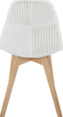 Chaise scandinave patchwork blanc