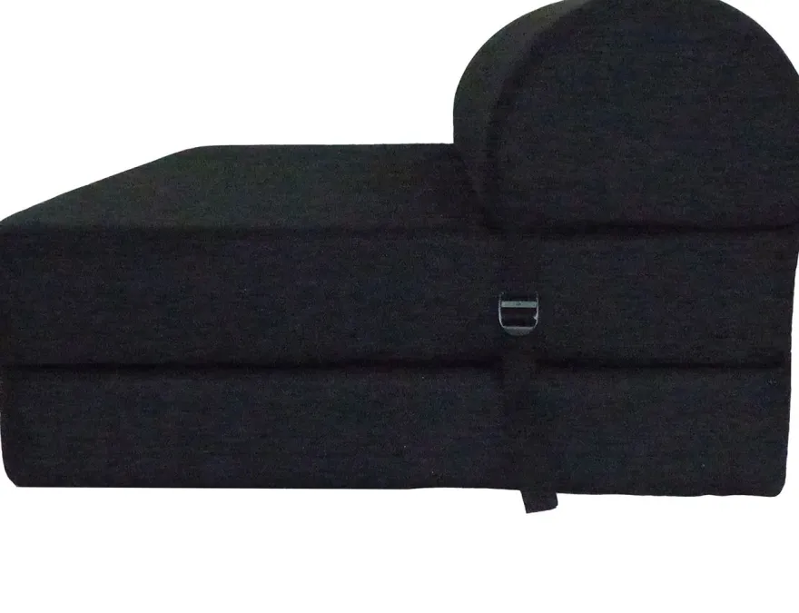 Chauffeuse double unie en coton (Noir)