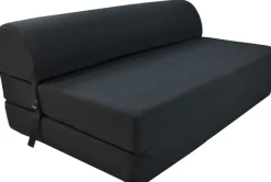 Chauffeuse double unie en coton (Noir)