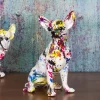 Chihuahua en résine Graffiti (Tâches de peinture)