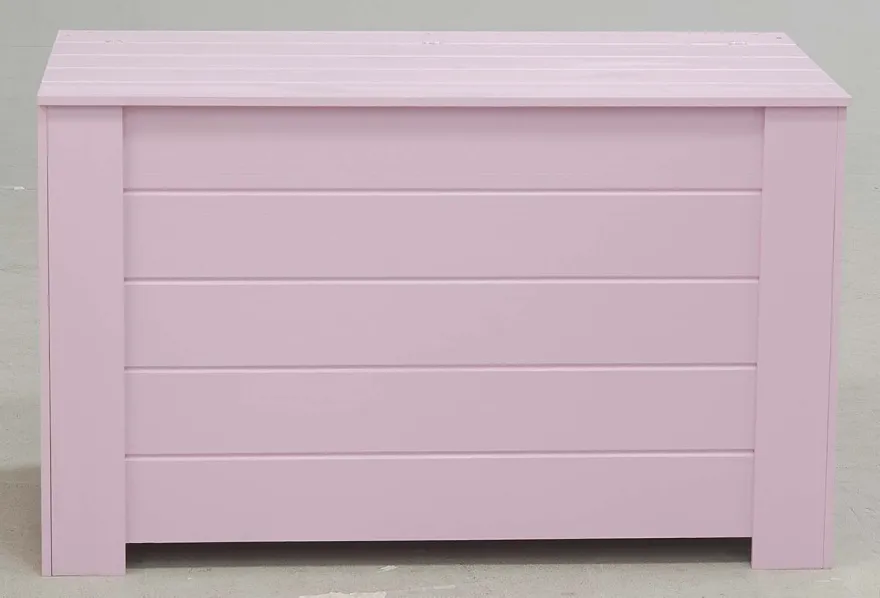 Coffre de rangement en pin77 x 40 x 50 cm (Rose)