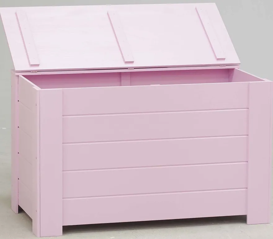Coffre de rangement en pin77 x 40 x 50 cm (Rose)
