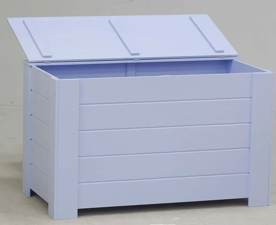 Coffre de rangement en pin77 x 40 x 50 cm (Bleu)