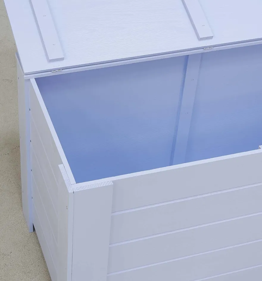 Coffre de rangement en pin77 x 40 x 50 cm (Bleu)