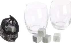 Coffret 2 verres et pierres à whisky